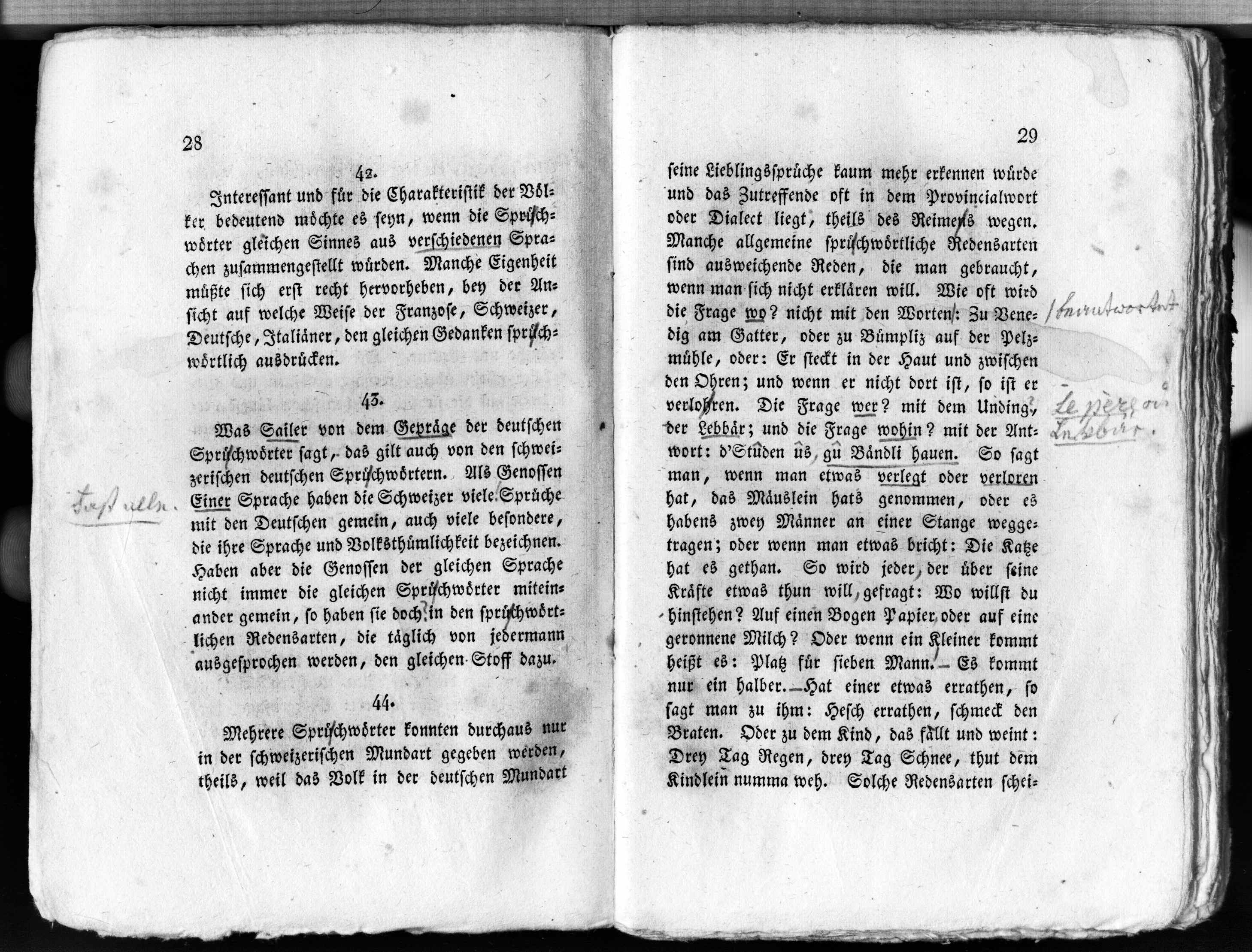 Historical example of marginalia. Effective annotation requires readers to externalize their thinking by writing questions, connections, and reactions directly in the margins of the text rather than passively highlighting.