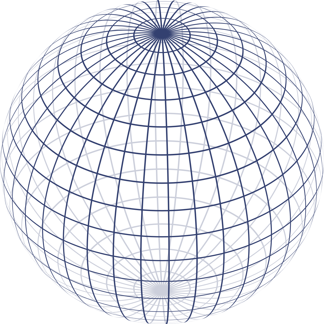 A geometric sphere represents perfect mathematical symmetry, completely lacking any flat exterior faces, straight one-dimensional edges, or spatial vertices.