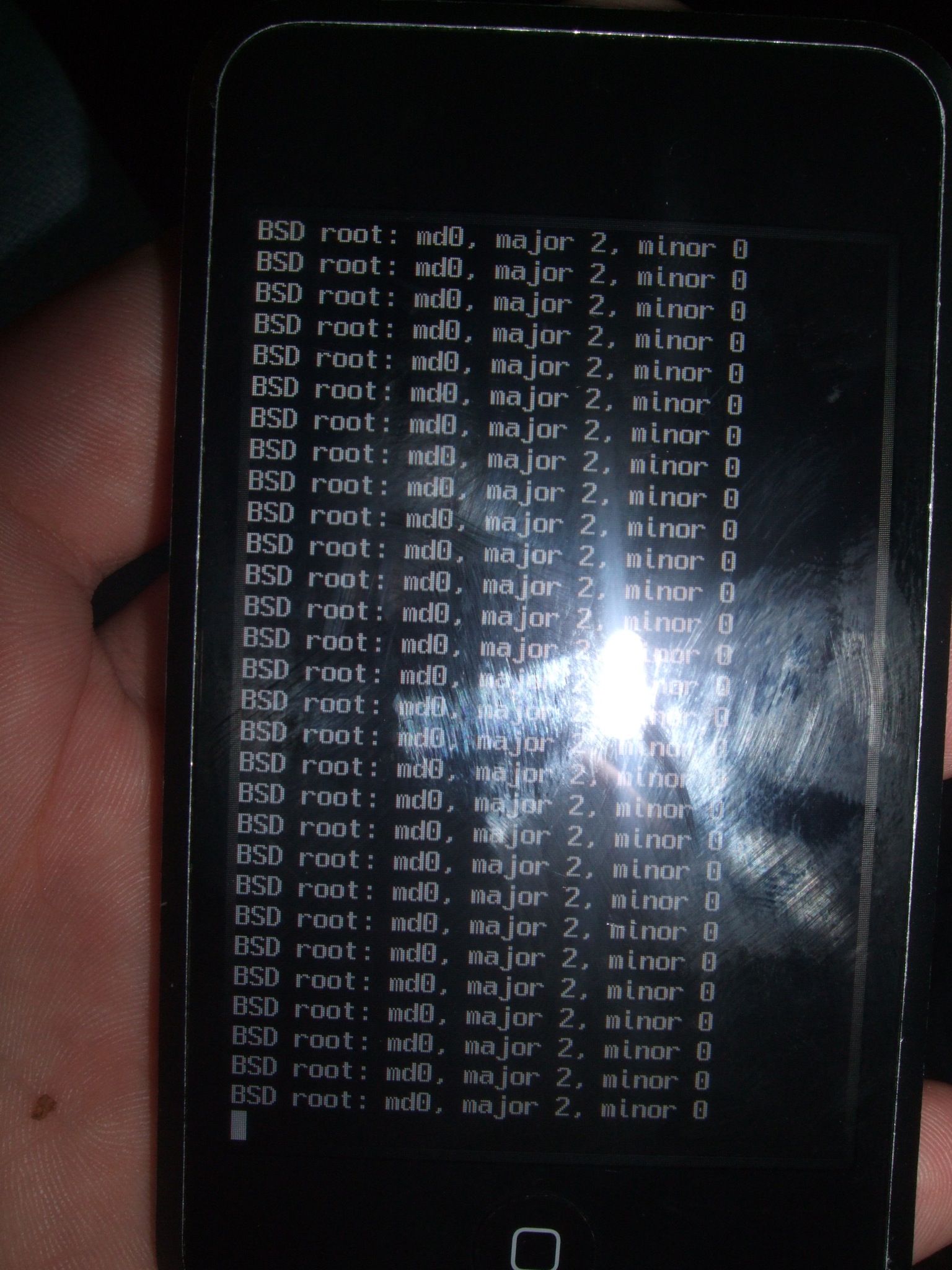 A mobile device rendered completely inoperable, commonly referred to as a "brick." An administrative remote wipe permanently destroys the local file system, leaving the hardware in a secure, factory-reset state to prevent data exfiltration.