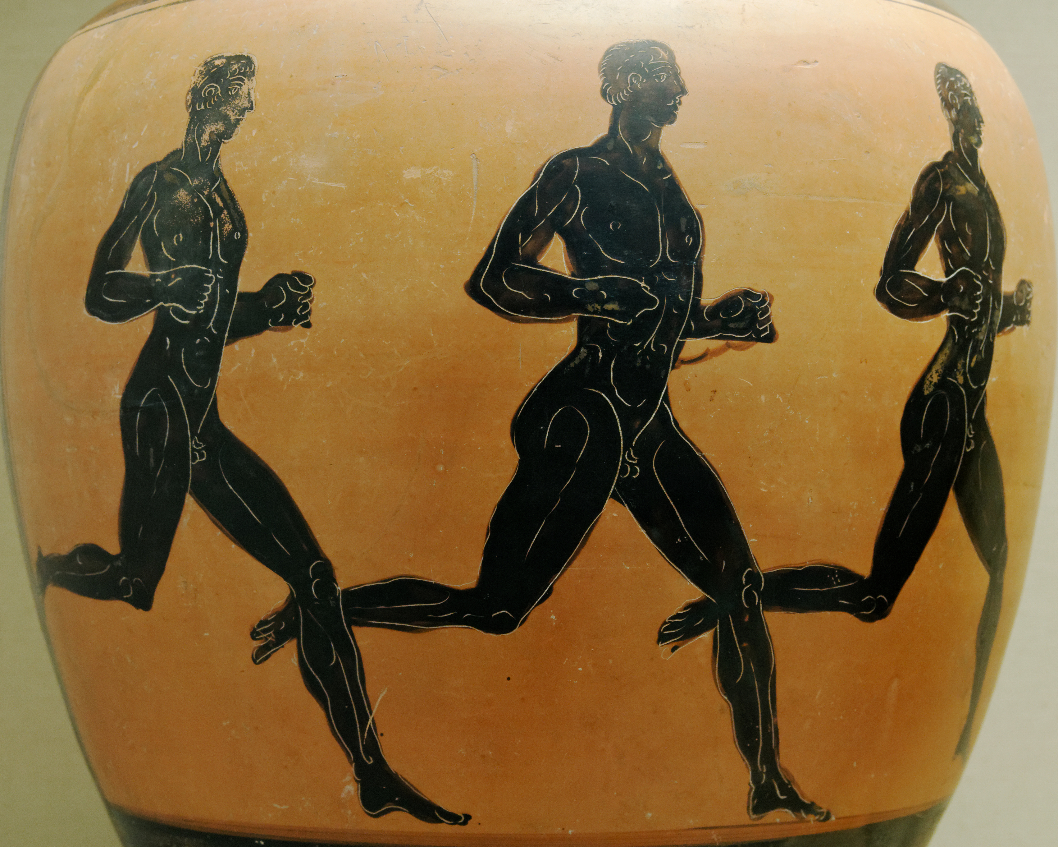 A primary source such as this Attic black-figure amphora depicting runners provides a concrete starting point for elementary students to observe daily life, clothing, and cultural values before making broader historical inferences.