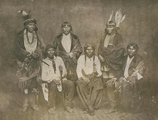 An 1858 treaty delegation of Mdewakanton and Wahpekute leaders in Washington, D.C. Early treaties legally treated Indigenous tribes as separate, sovereign political entities capable of nation-to-nation negotiation.