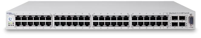 A network switch with multiple Power over Ethernet (PoE) ports. The switch must actively manage a finite total power budget across all connected endpoint devices.