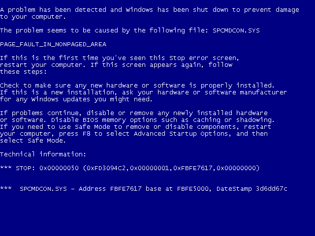 A Blue Screen of Death (BSOD) halts the operating system to protect the file system from corruption, displaying a Stop code to aid troubleshooting.
