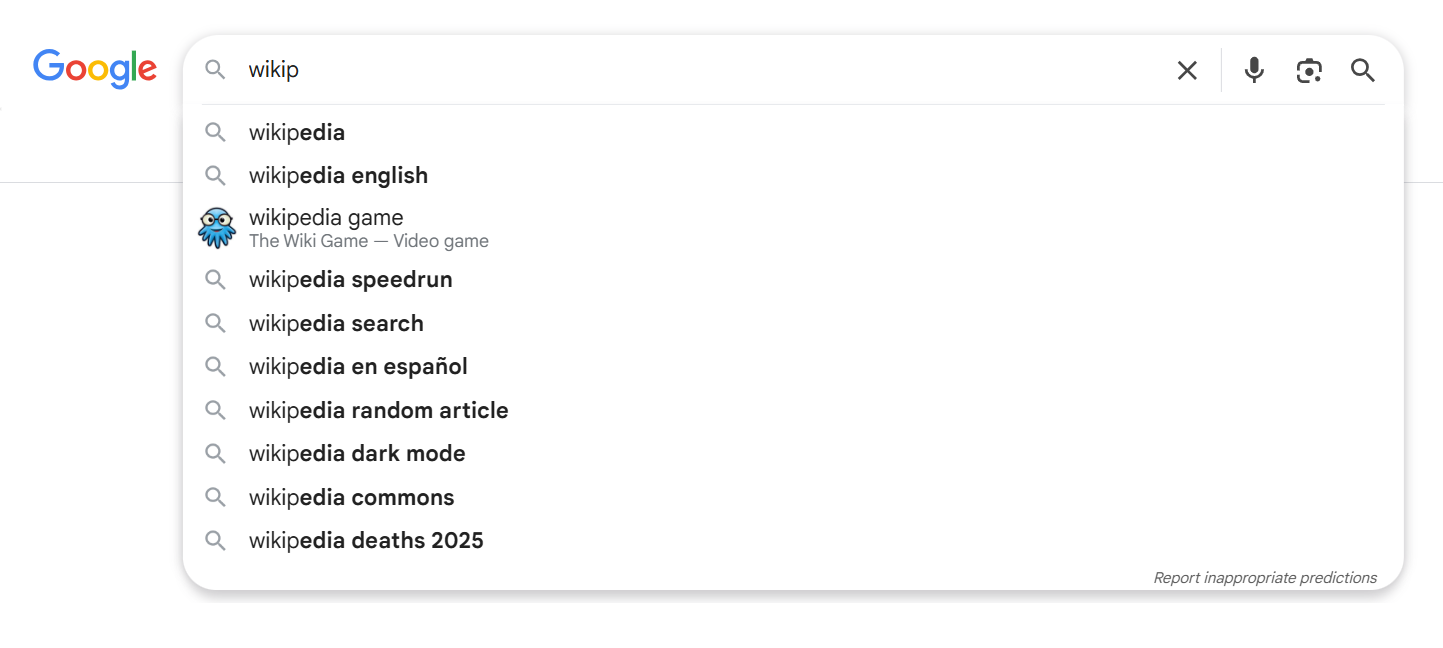 A typical search engine interface, where novice researchers often default to typing full conversational questions rather than utilizing targeted keywords.