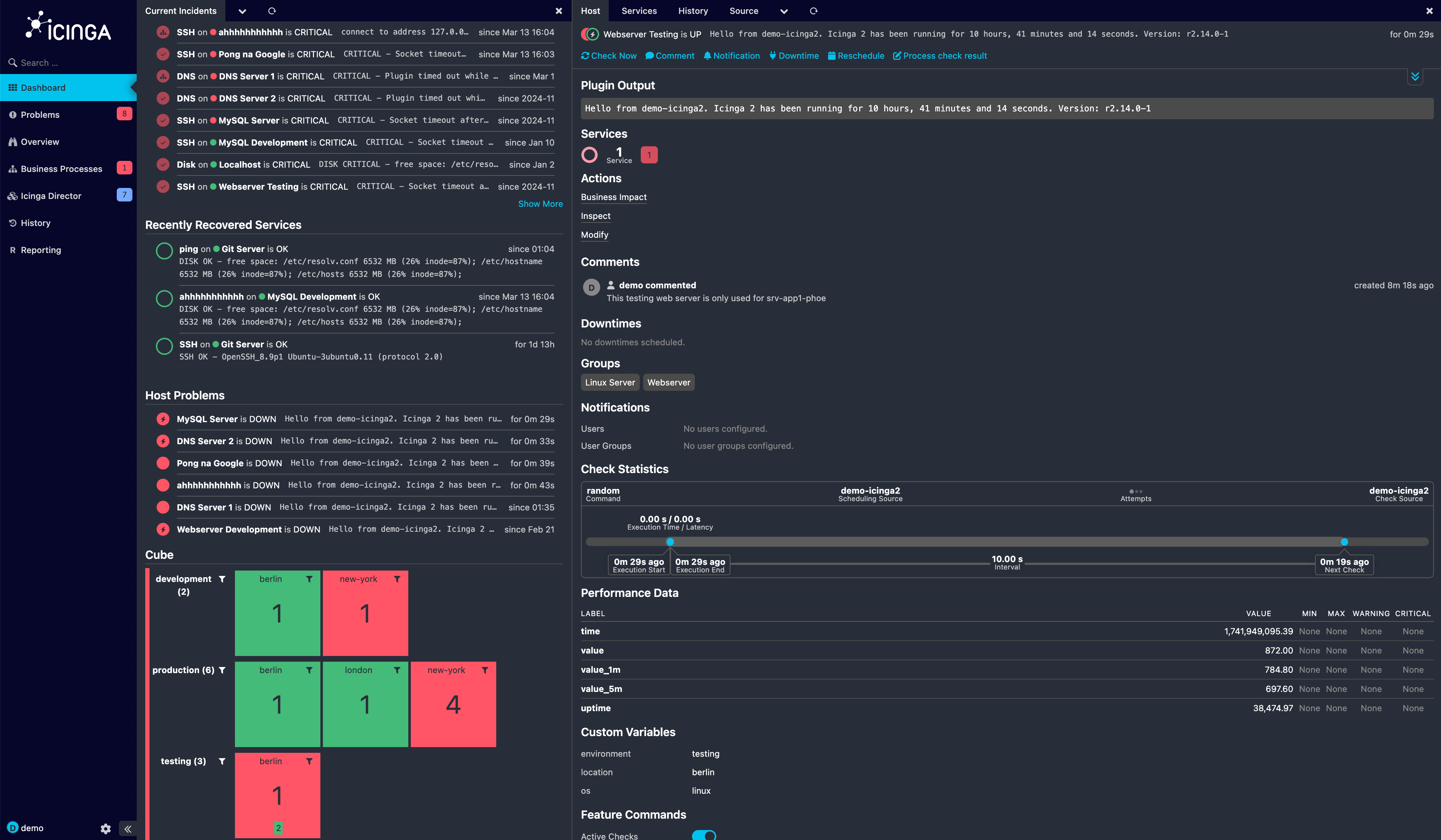 A network monitoring system dashboard displaying a centralized view of operational telemetry, alerts, and system health across an enterprise.